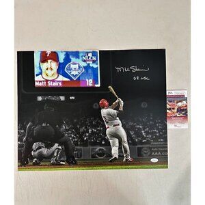 Matt Stairs signed "08 WSC" autographed Philadelphia 76ers 16x20 photo JSA